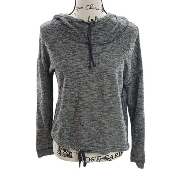 Aerie Womens Size M Gray Long Sleeve Hoodie Pullover Drawstring Casual Top - Picture 1 of 5